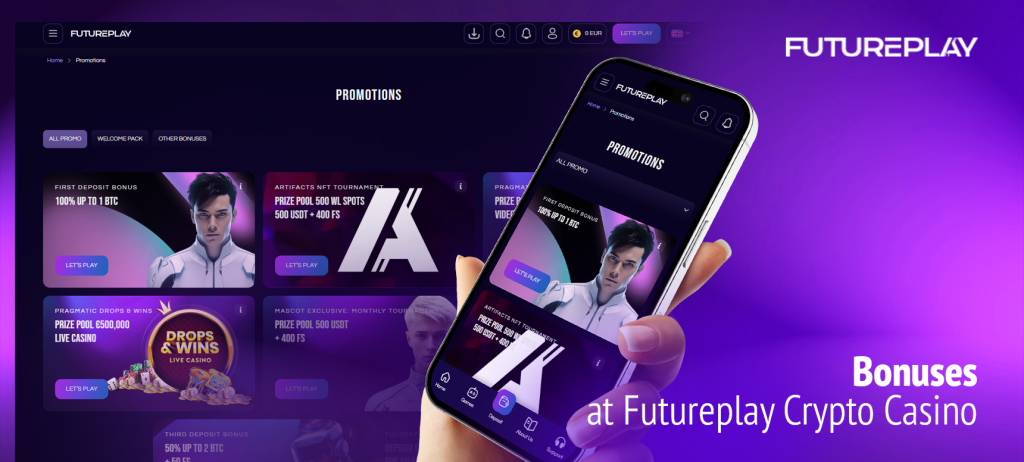 A new user, after registering with Futureplay, will be able to take advantage of a 100% welcome bonus