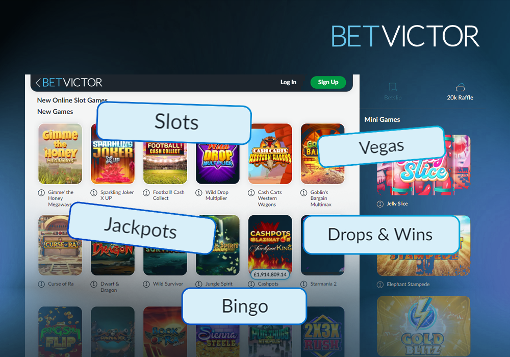 BetVictor Casino offers more than 2000 games of chance for all tastes