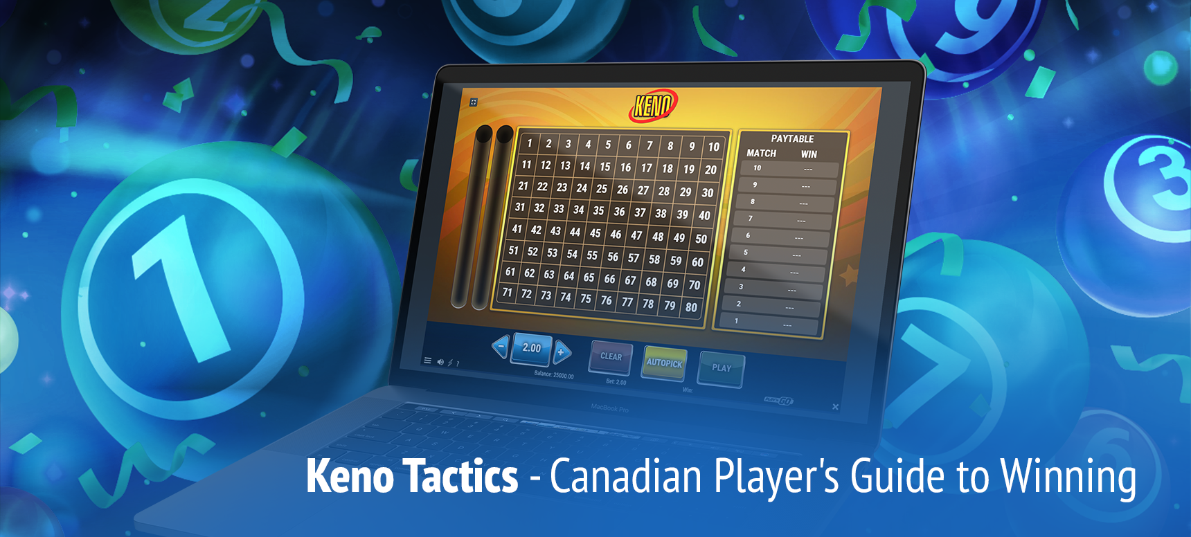 As an experienced player, you should be able to decide on the number selection and bet size in a keno game