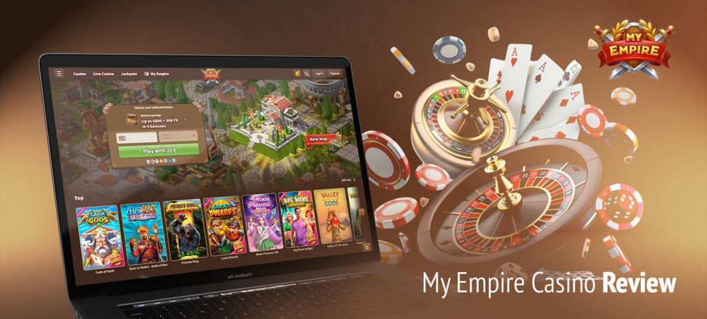 My Empire is an online casino where players can play their favourite games from trusted manufacturers