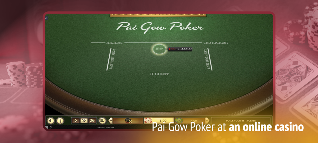 Pai Gow Poker exotic game, a favourite of many casino players