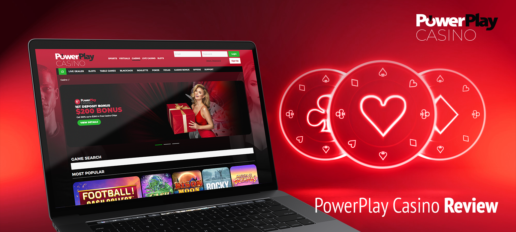 PowerPlay online bookmaker in addition to sports betting, also offers a casino with a large selection of games