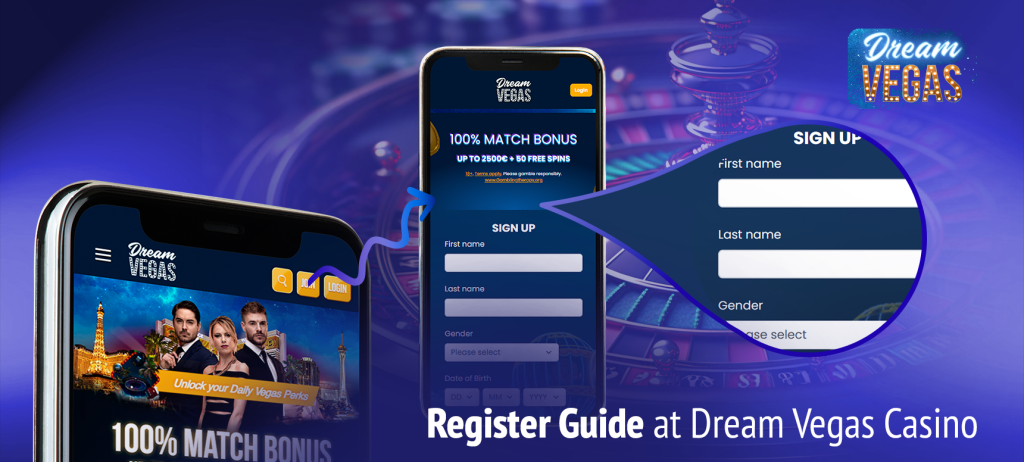 Go to the official site and register to get full access to Dream Vegas casino functionality