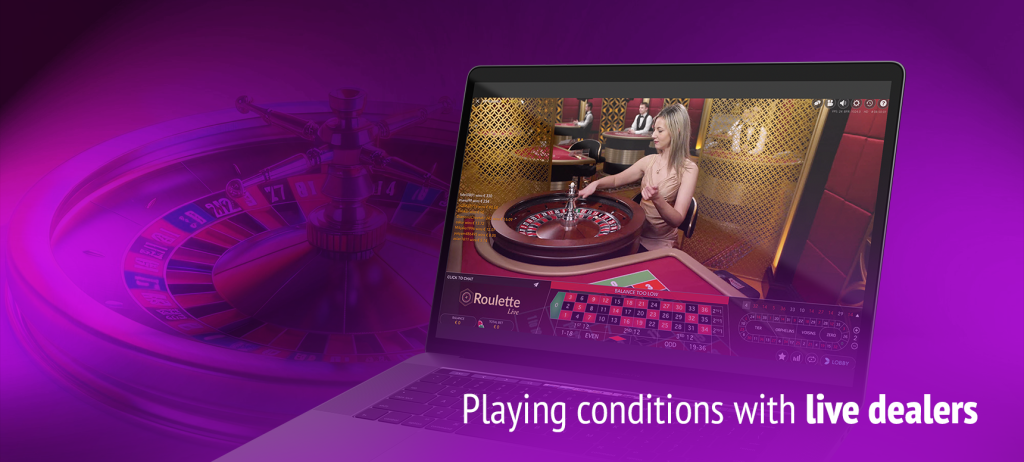 The online casino also offers the opportunity to play roulette with live dealers