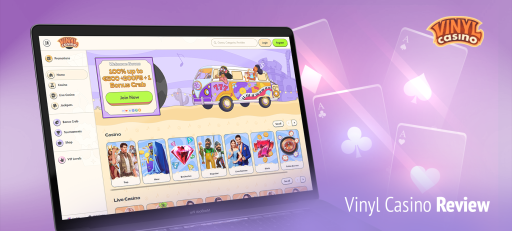 Vinyl Casino has loads of amazing features, The unique design of the site has made the platform fun and engaging